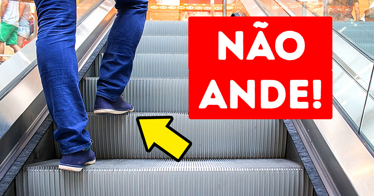 Nunca use uma escada rolante parada como escada, eis o motivo