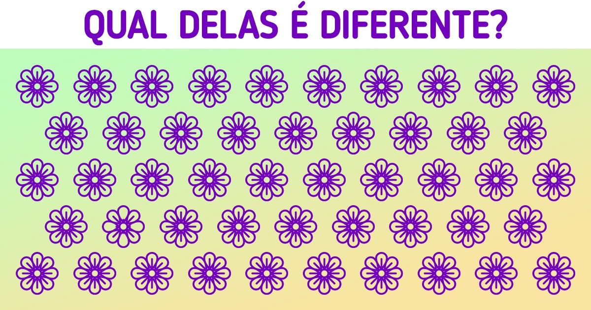 Teste: Encontre a flor diferente e veja como está a sua visão