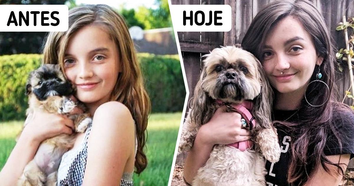 23 “Antes e depois” de peludinhos que cresceram, mas sempre serão filhotinhos para seus donos