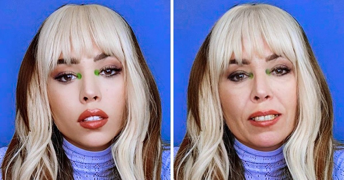 Como poderiam ficar os rostos de 20 famosas em alguns anos sem intervenções estéticas