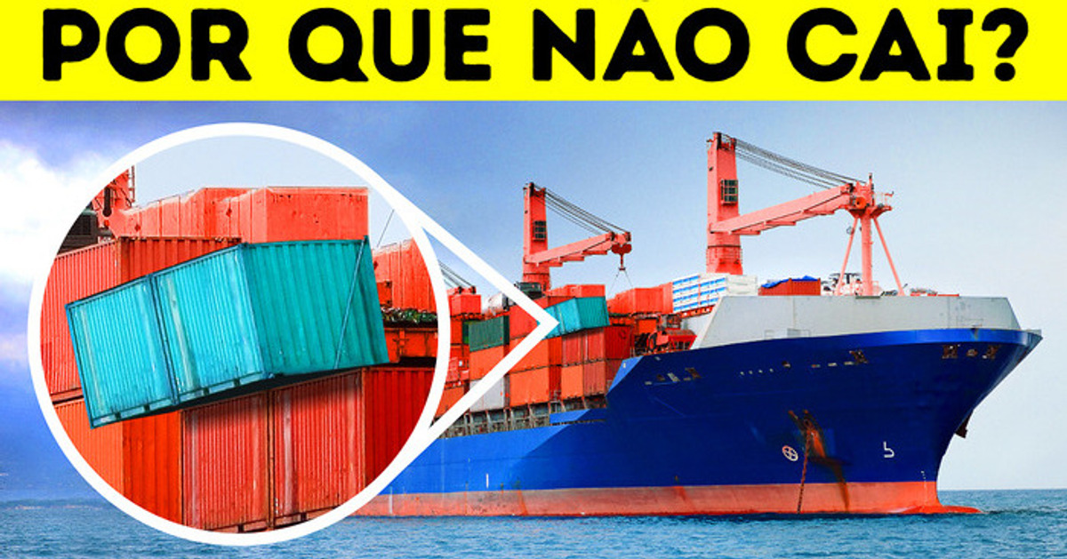 Por que os contêineres de carga não caem enquanto são transportados Por que os contêineres de carga não caem enquanto são transportados