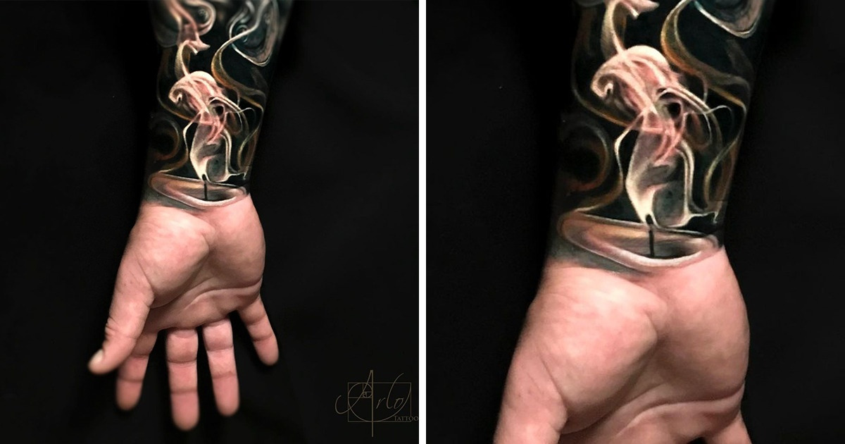 Este artista cria tatuagens surrealistas capazes de “bugar” nossa mente Este artista cria tatuagens surrealistas capazes de “bugar” nossa mente