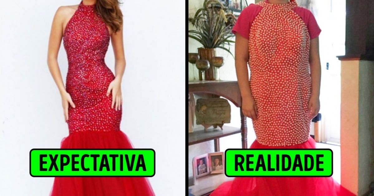 Quando a pessoa erra na escolha do vestido