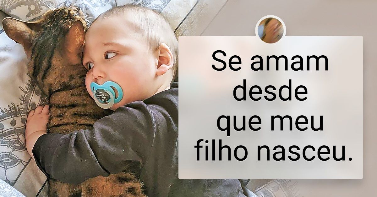 24 Pets que encontraram no bebê da família um amigo inseparável