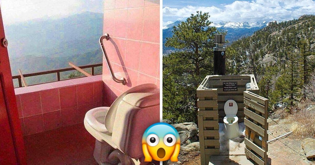 17 Banheiros que dão a chance de admirar a paisagem, mas sem nenhuma privacidade 17 Banheiros que dão a chance de admirar a paisagem, mas sem nenhuma privacidade