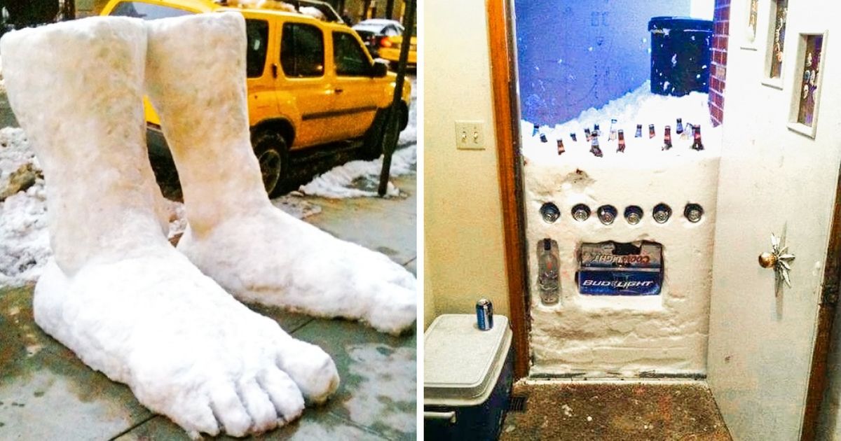20 Pessoas que não perdem o senso de humor nem embaixo de muita neve