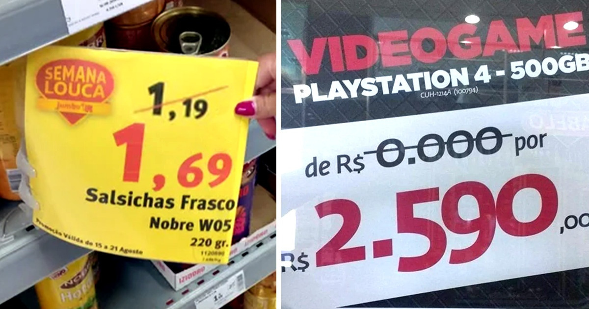 18 Placas de promoções que são tão hilárias quanto os descontos oferecidos