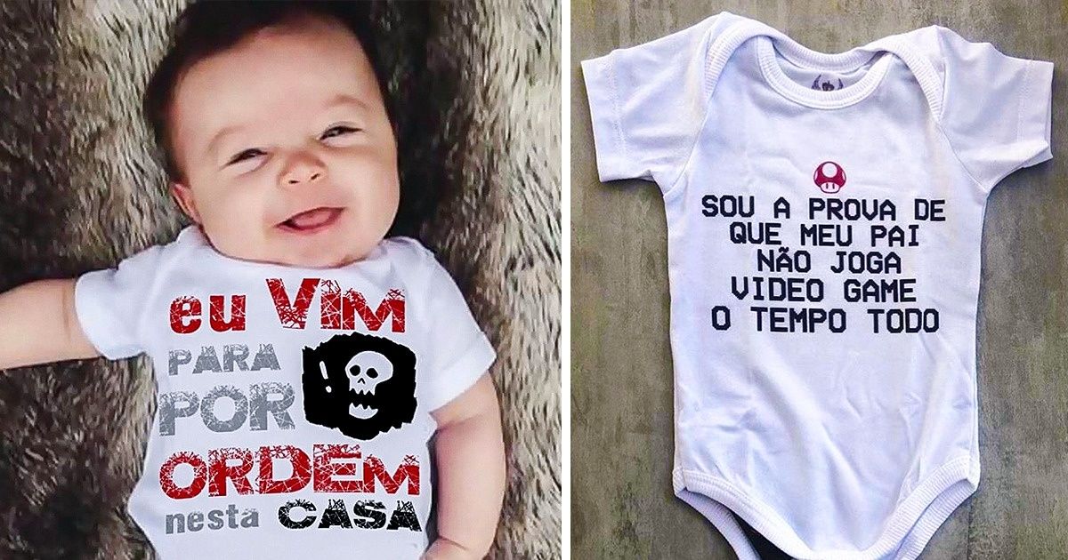 30 Roupinhas de bebê com as frases mais fofas e divertidas que você vai ver hoje 30 Roupinhas de bebê com as frases mais fofas e divertidas que você vai ver hoje
