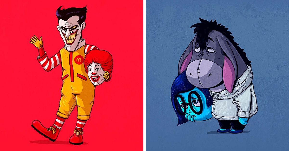 Artista revela a “identidade secreta” de personagens famosos (e o resultado é superdivertido)