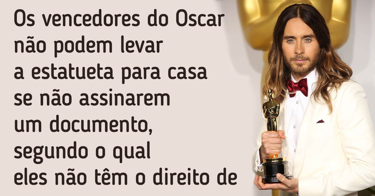 15 Fatos sobre o Oscar, o prêmio que faz vibrar os corações de atores e diretores, mesmo que finjam ser indiferentes 15 Fatos sobre o Oscar, o prêmio que faz vibrar os corações de atores e diretores, mesmo que finjam ser indiferentes