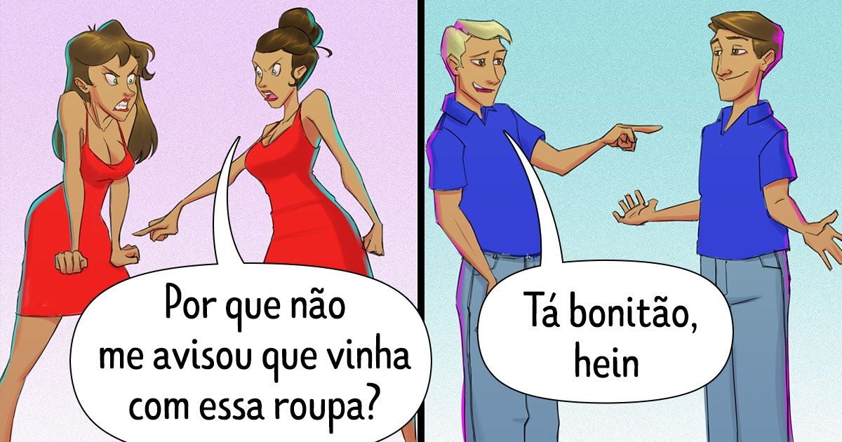 13 Comics que mostram algumas diferenças e literalidades por trás do universo feminino e masculino