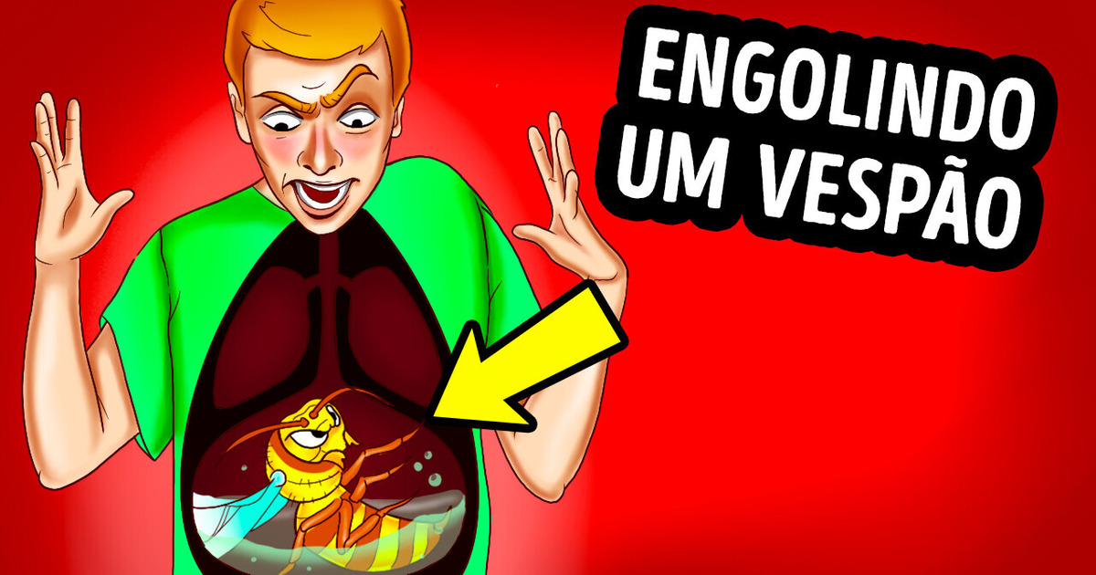 E se você engolisse um vespão e ele te picasse E se você engolisse um vespão e ele te picasse