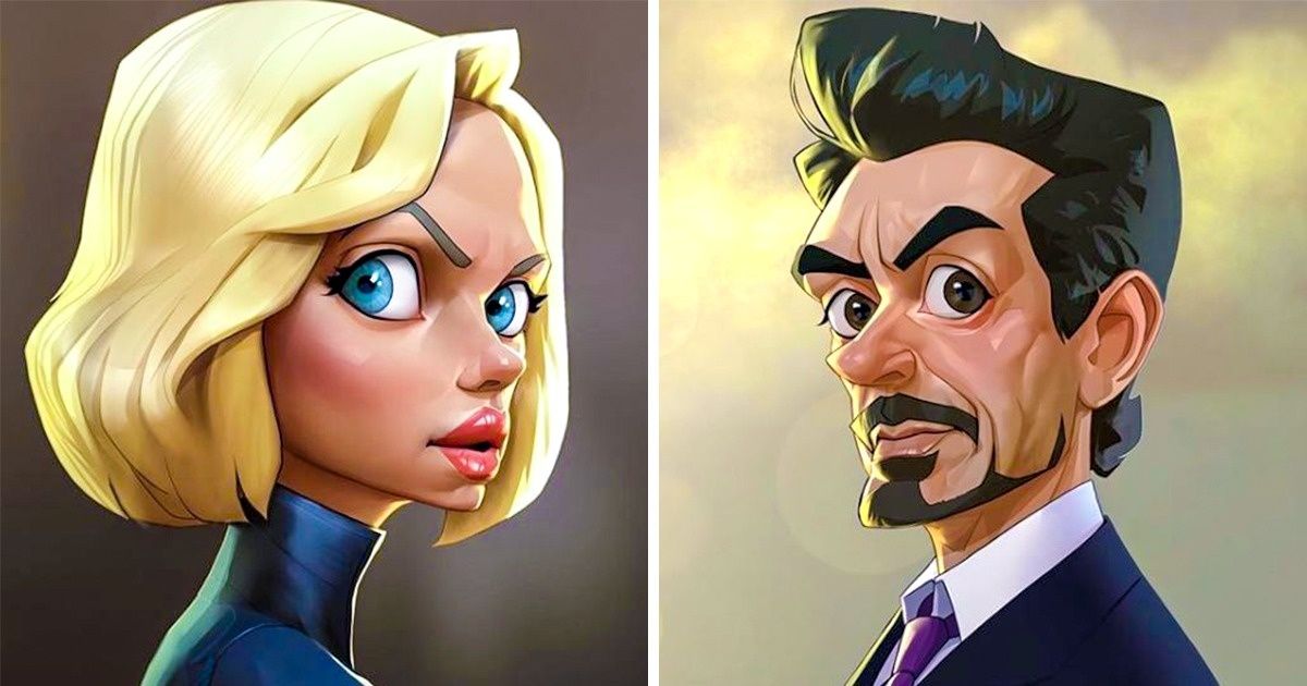 Como seriam os heróis da Marvel se fossem caricaturas Como seriam os heróis da Marvel se fossem caricaturas