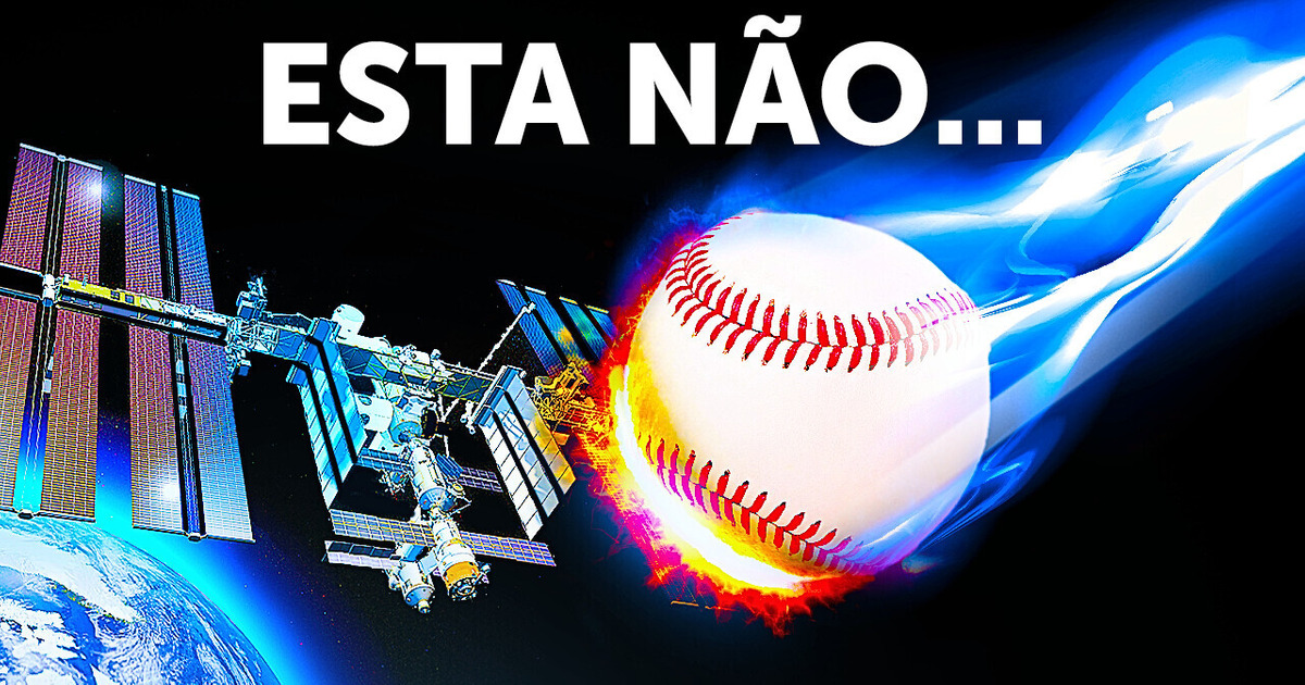 E se uma bola de beisebol atingisse a Estação Espacial Internacional na velocidade da luz