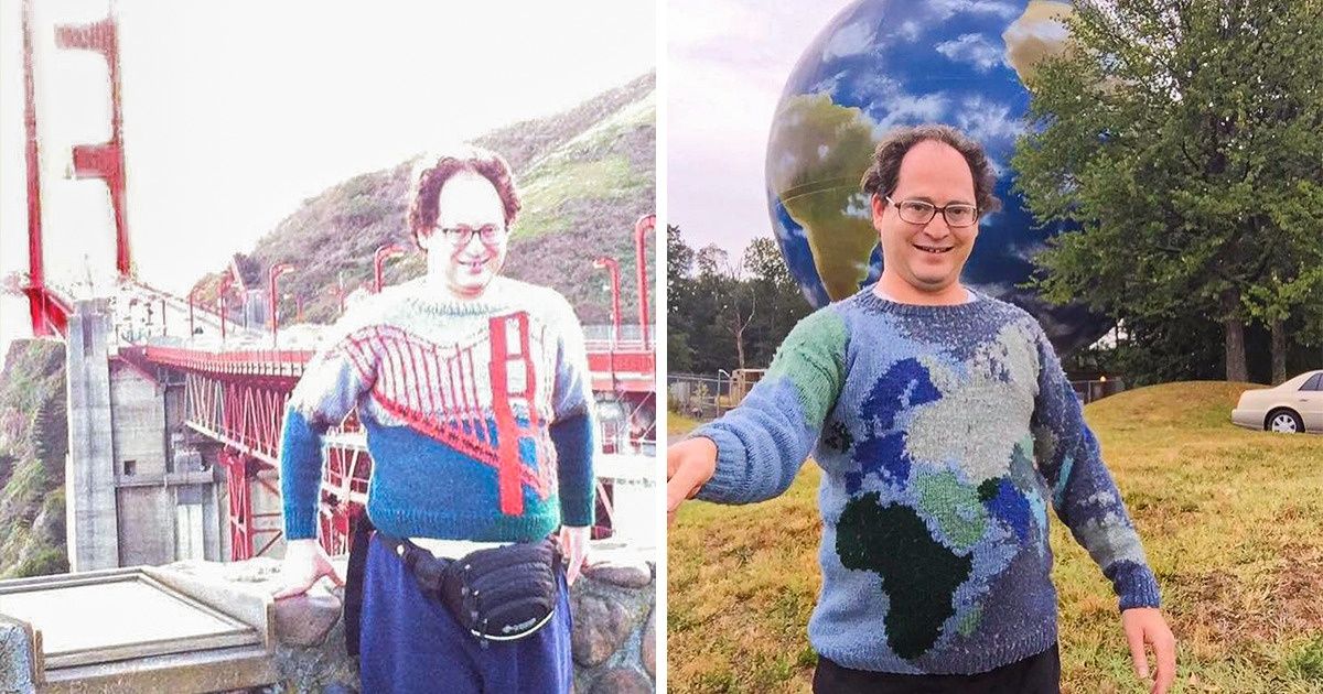 Ele inventou uma maneira diferente de criar lembranças dos lugares turísticos que visita Ele inventou uma maneira diferente de criar lembranças dos lugares turísticos que visita