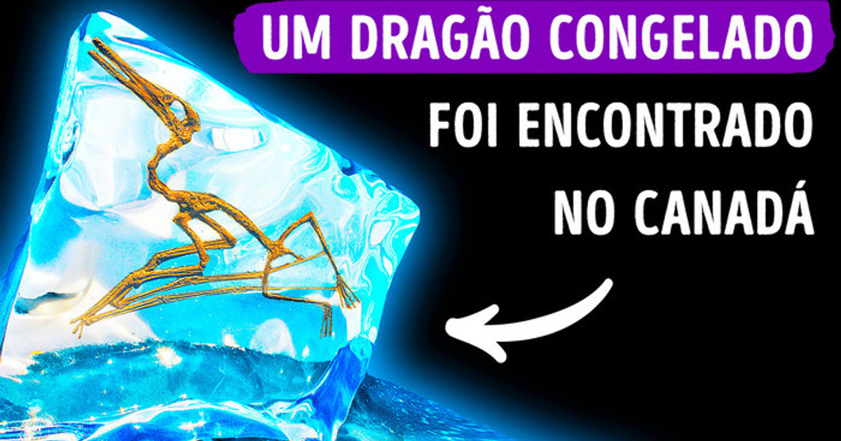 Espécie de “dragão congelado” ficou presa no gelo por 76 milhões de anos