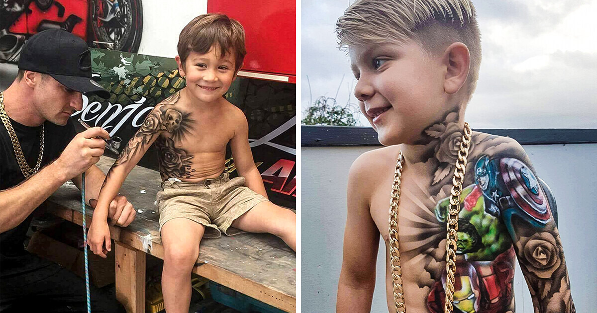 Um artista começou a tatuar crianças e explicou por que isso era importante para elas Um artista começou a tatuar crianças e explicou por que isso era importante para elas