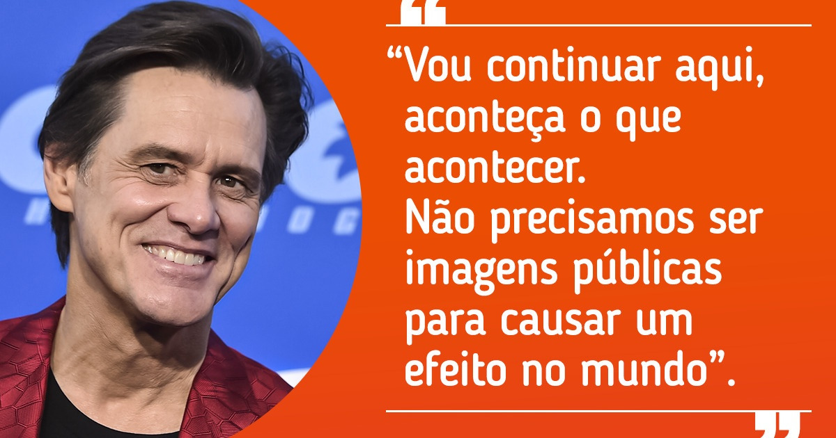Jim Carrey decidiu se afastar da atuação, focando no que realmente o faz feliz