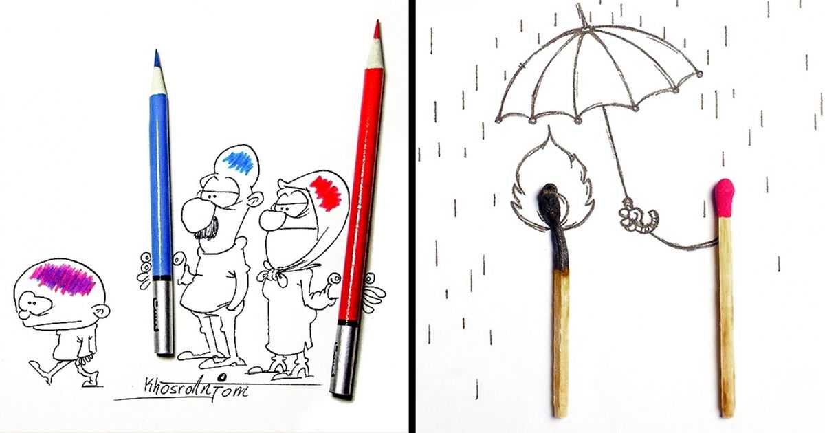 Simples e genial: artista explica a essência da vida com lápis