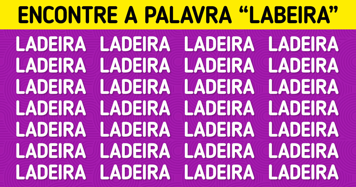 Teste a sua atenção tentando encontrar a palavra errada nessas 15 imagens