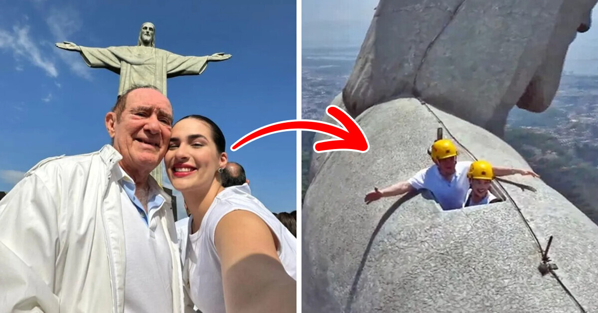Revivendo a magia: Renato Aragão, aos 88, escala o Cristo Redentor com a filha Lívian Revivendo a magia: Renato Aragão, aos 88, escala o Cristo Redentor com a filha Lívian