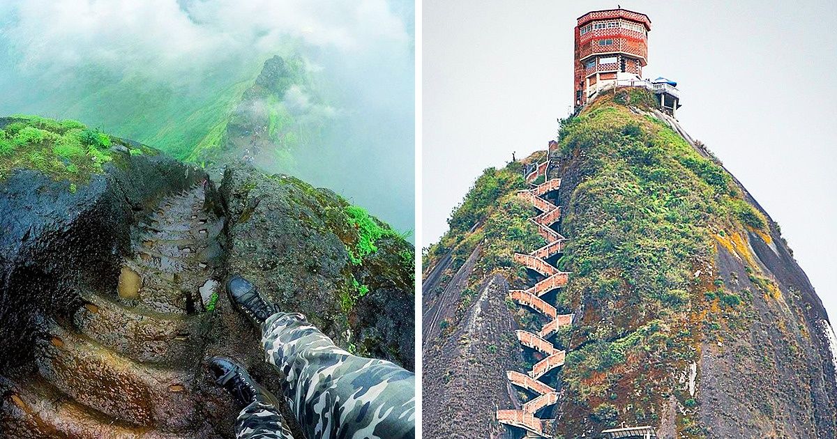 Fotos das escadarias mais incríveis que nem todo mundo se atreveria a encarar