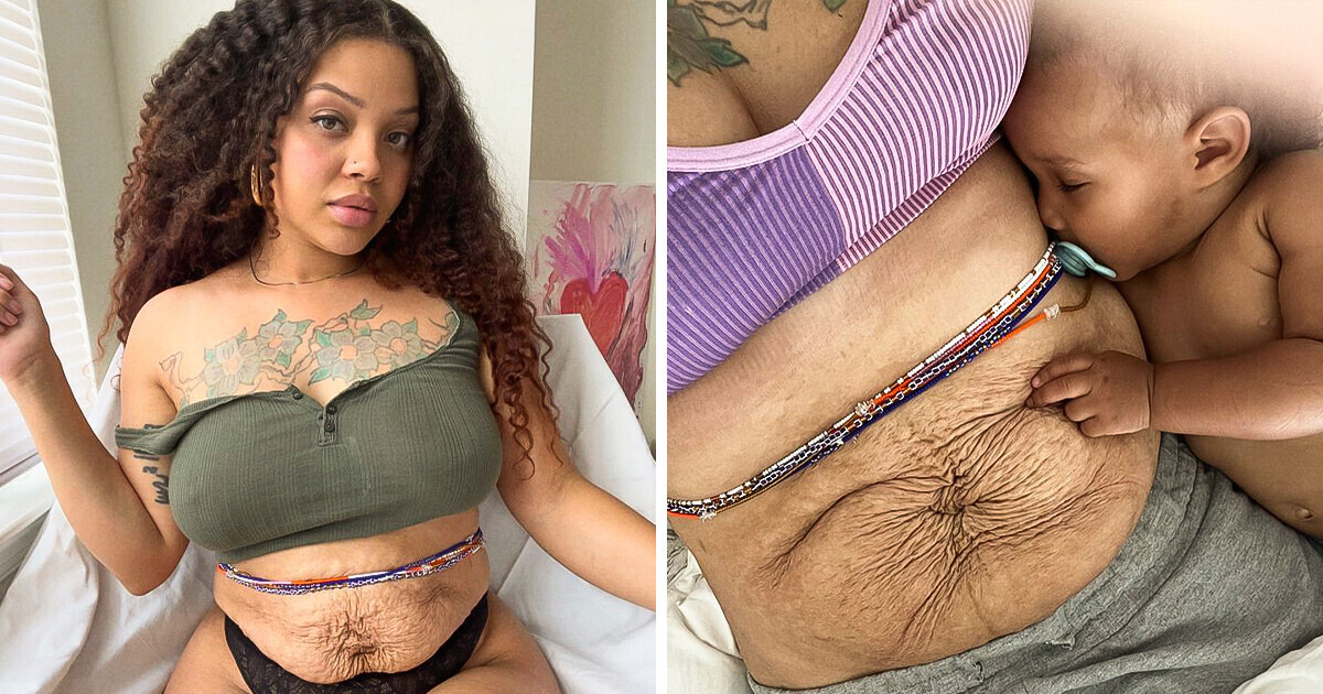 Mãe de quatro compartilha jornada de aceitação e quebra padrões sobre o corpo pós-parto Mãe de quatro compartilha jornada de aceitação e quebra padrões sobre o corpo pós-parto
