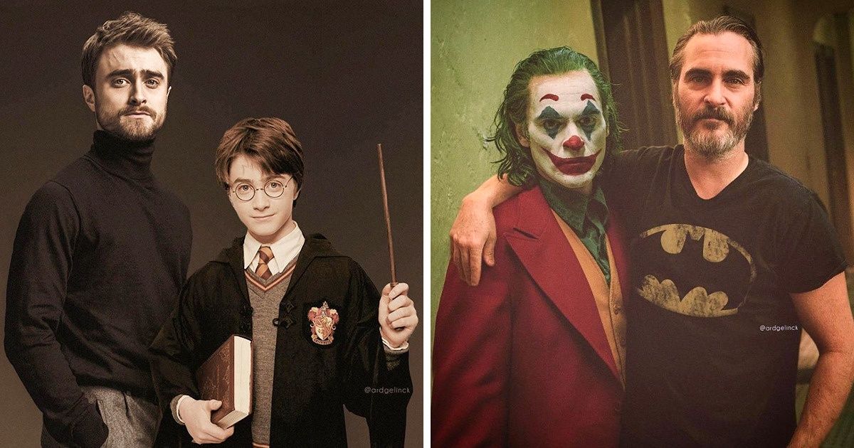 Artista usa o Photoshop para colocar atores ao lado de seus personagens mais icônicos (e nos deixa com vontade de rever os filmes)