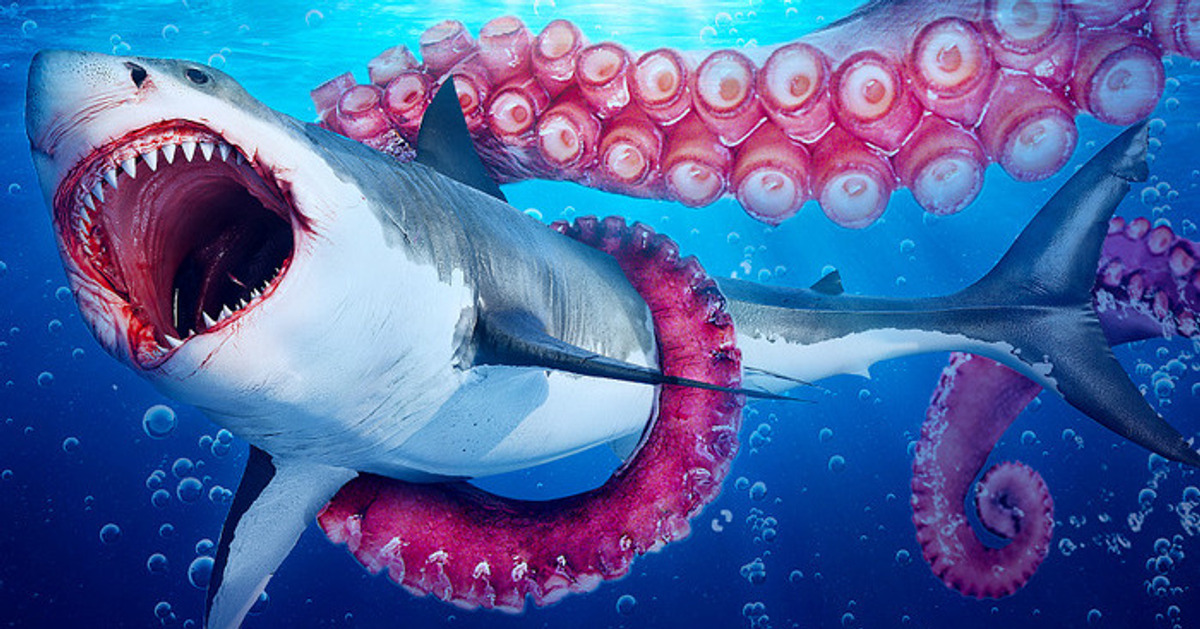 E se o Megalodonte e o Bloop tivessem que dividir o oceano