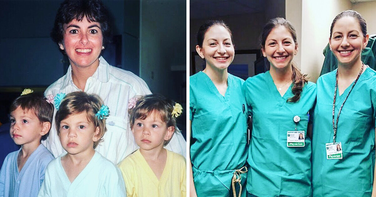 Trigêmeas idênticas seguem o legado da mãe e revolucionam a obstetrícia juntas