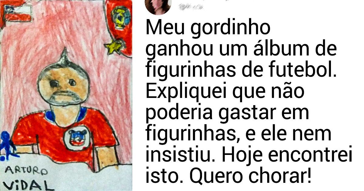 Menino chileno desenha figurinhas de álbum de futebol ao ver que mãe não tinha dinheiro para comprá-las (e recebe uma grande surpresa) Menino chileno desenha figurinhas de álbum de futebol ao ver que mãe não tinha dinheiro para comprá-las (e recebe uma grande surpresa)