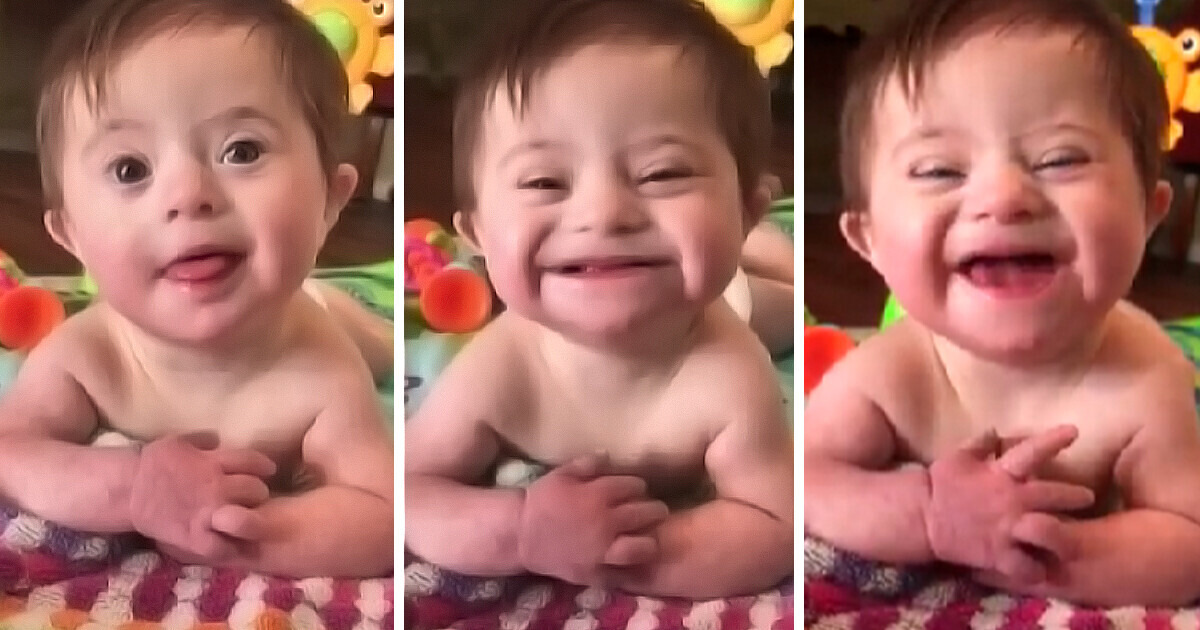 Bebê com síndrome de Down dá primeiro sorriso para mãe e derrete corações na internet