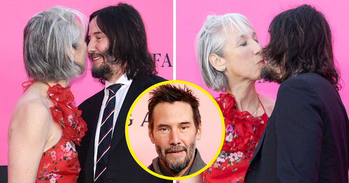 Keanu Reeves é flagrado beijando sua namorada de olhos abertos e isso gera um debate