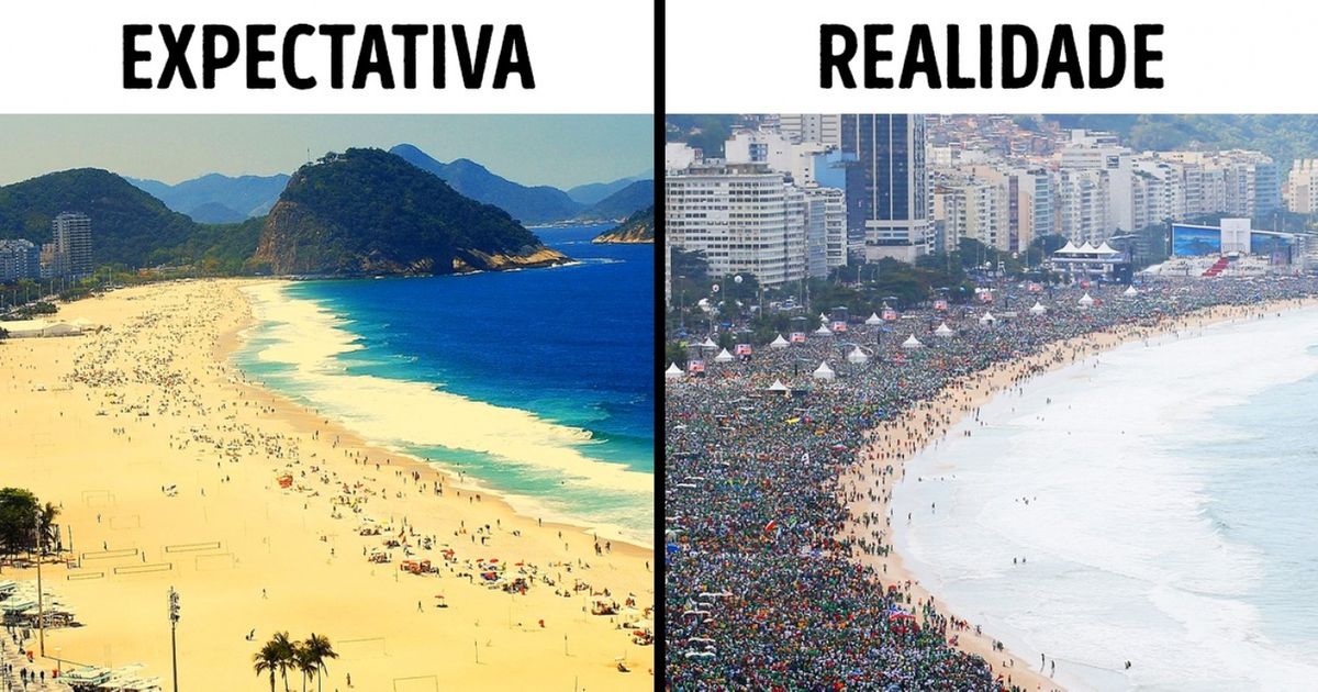 Lugares turísticos muito diferentes do que imaginávamos