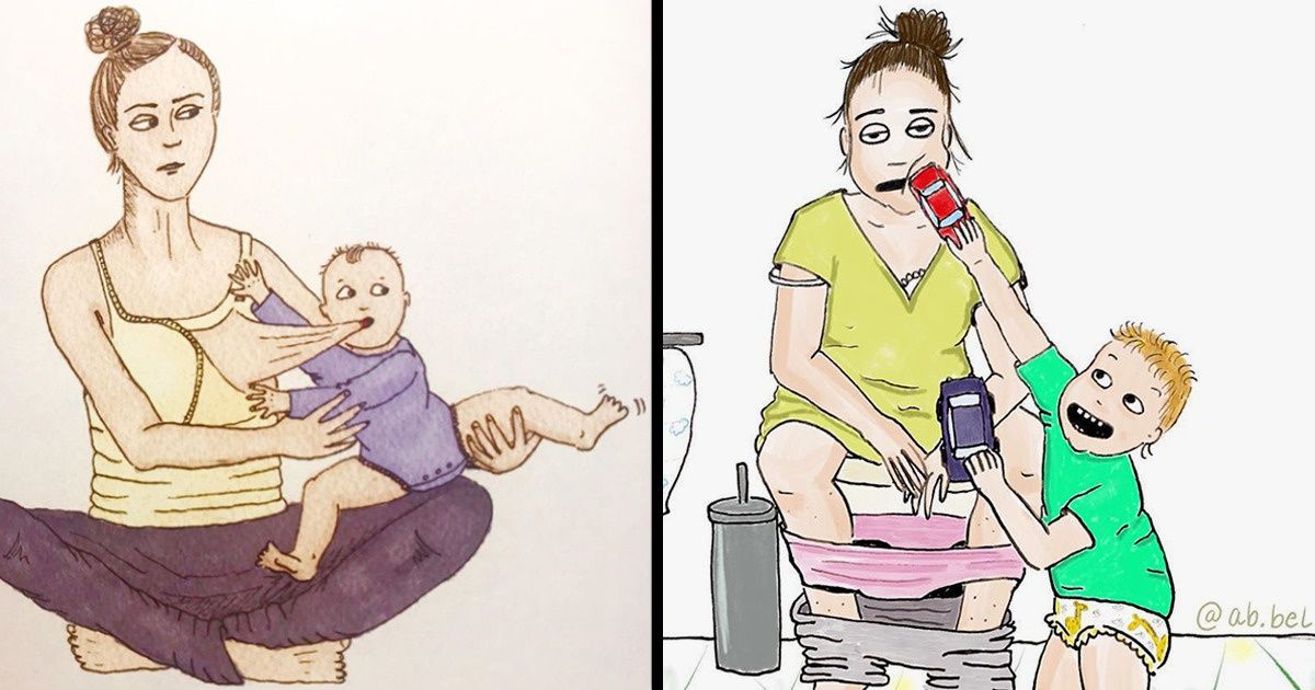 Uma mãe mostra sua vida em ilustrações irônicas, e muitos pais podem se reconhecer nelas