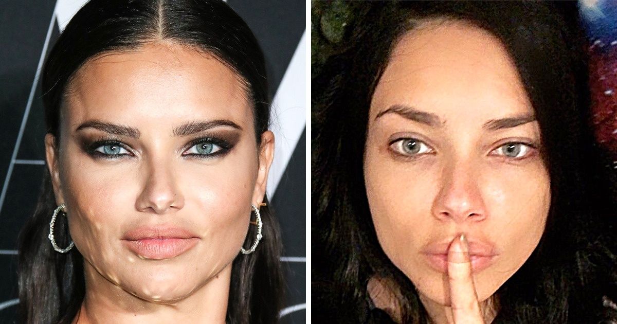 20+ Comparações de celebridades com e sem maquiagem, que provam que os cosméticos podem acabar envelhecendo a aparência em alguns anos