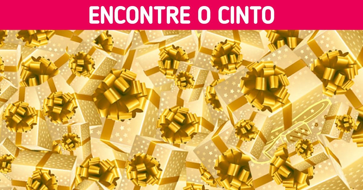 Teste a sua capacidade visual e encontre as peças de roupa entre os presentes
