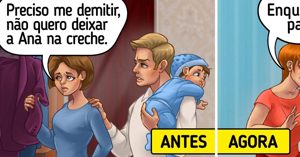 16 Quadrinhos sobre as diferenças de cuidar de crianças pequenas entre as gerações passadas e as de hoje