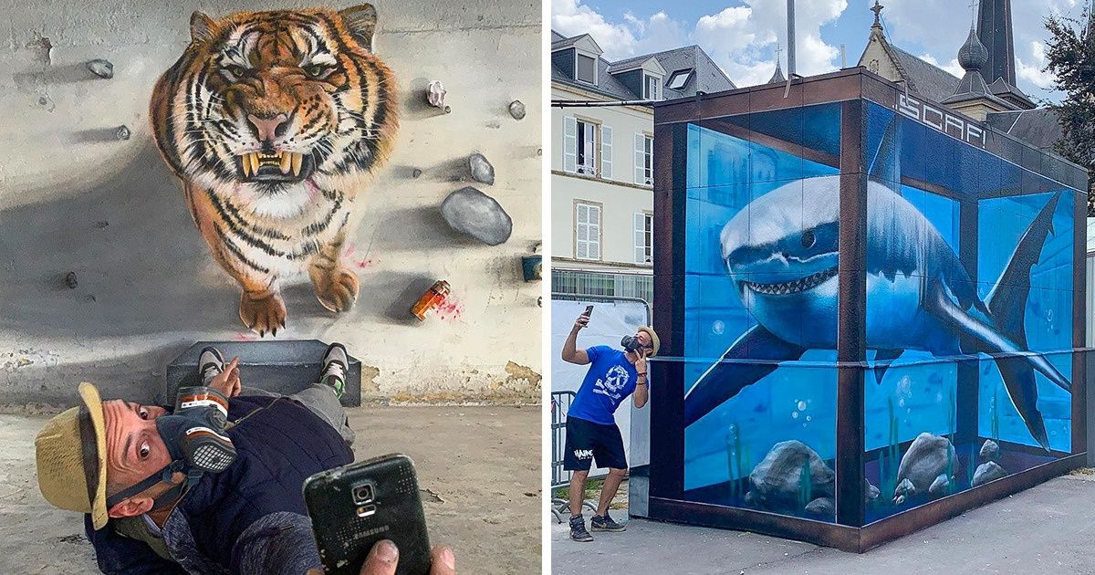 22 Obras tão realistas de um grafiteiro que não sabemos onde a parede termina e a realidade começa