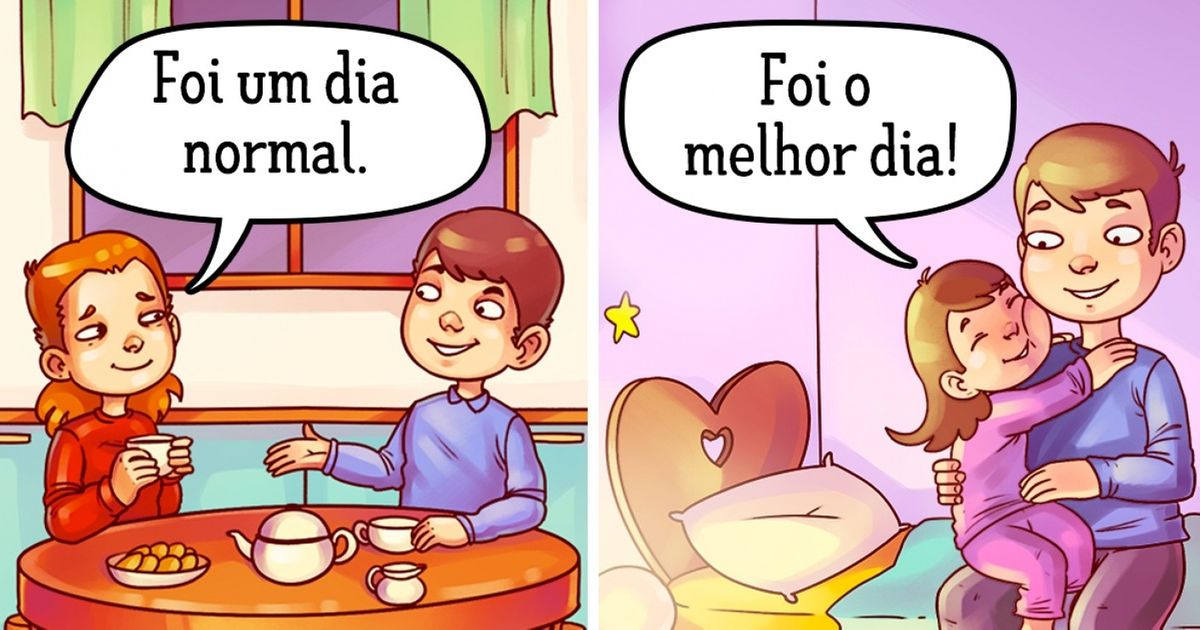Um dia através dos olhos de mãe e filha
