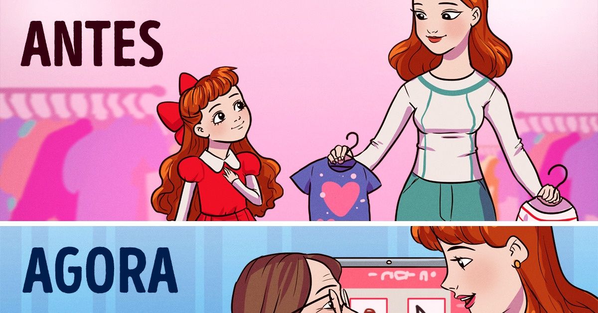 10 Ilustrações que refletem como a relação com nossa mãe muda com o passar do tempo 10 Ilustrações que refletem como a relação com nossa mãe muda com o passar do tempo