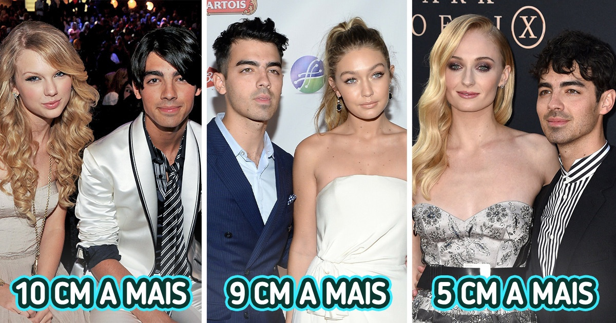 15 Famosos que se relacionaram com celebridades mais altas que eles