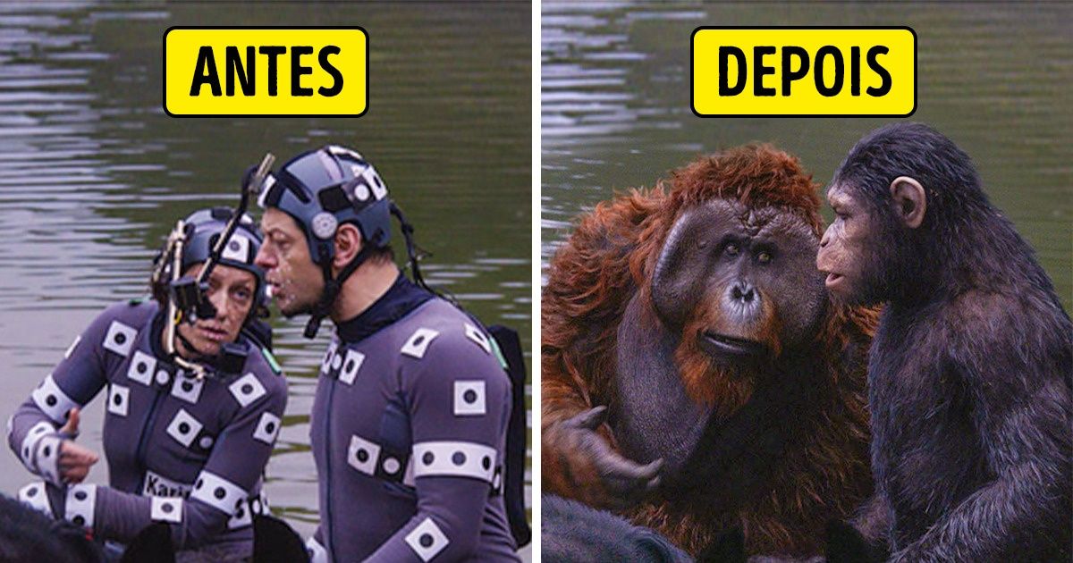 20 Fotos do antes e depois dos efeitos especiais nos filmes 20 Fotos do antes e depois dos efeitos especiais nos filmes