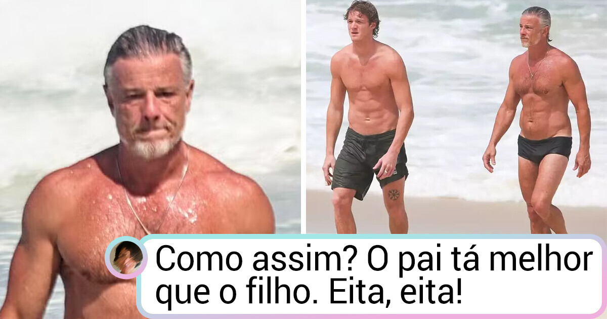 Marcelo Novaes aos 61 anos chocou a internet com o corpão ao lado do filho Pedro Novaes Marcelo Novaes aos 61 anos chocou a internet com o corpão ao lado do filho Pedro Novaes