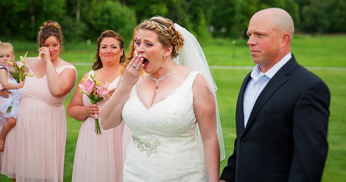 Em seu casamento, mulher que perdeu o filho ganha uma surpresa mais do que emocionante