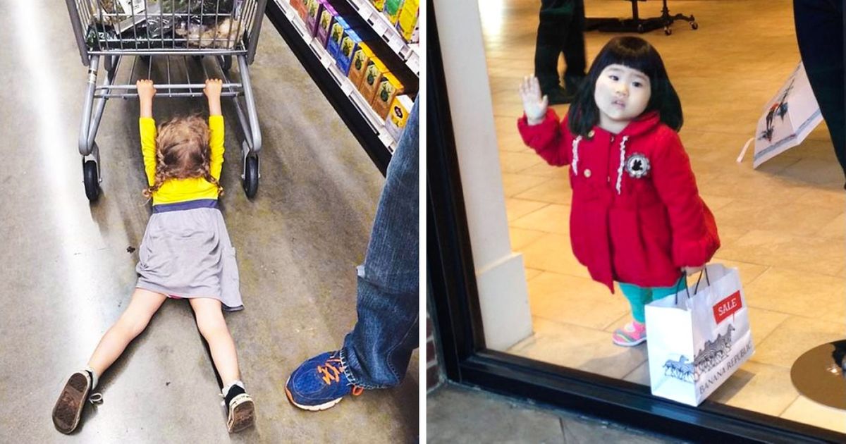 25 Fotos que comprovam que ir às compras com crianças é uma missão impossível