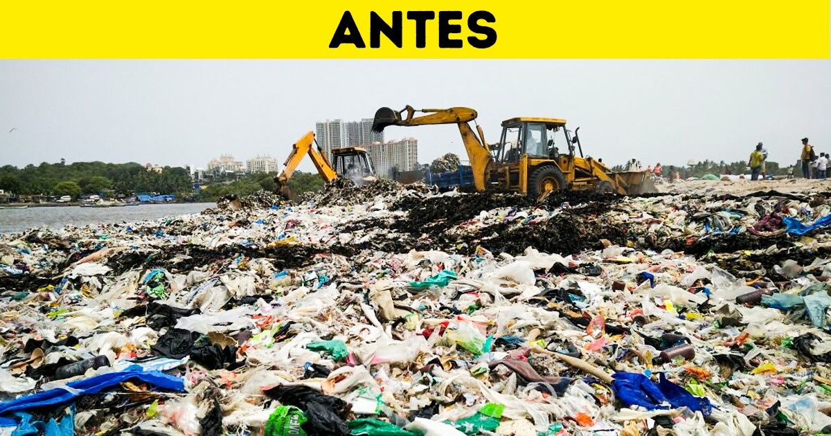 Durante anos esta praia foi um grande lixão, até que alguém decidiu que isso deveria acabar