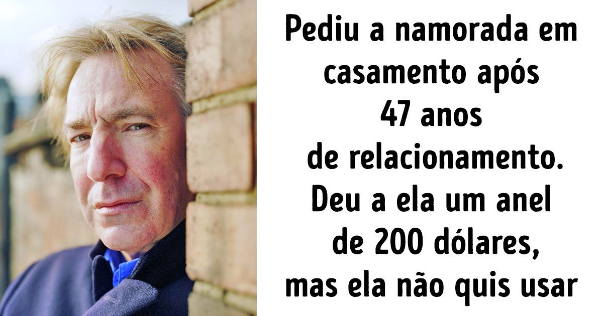 25 Fatos sobre Alan Rickman, que entrou no cinema porque era um “ator barato” 25 Fatos sobre Alan Rickman, que entrou no cinema porque era um “ator barato”