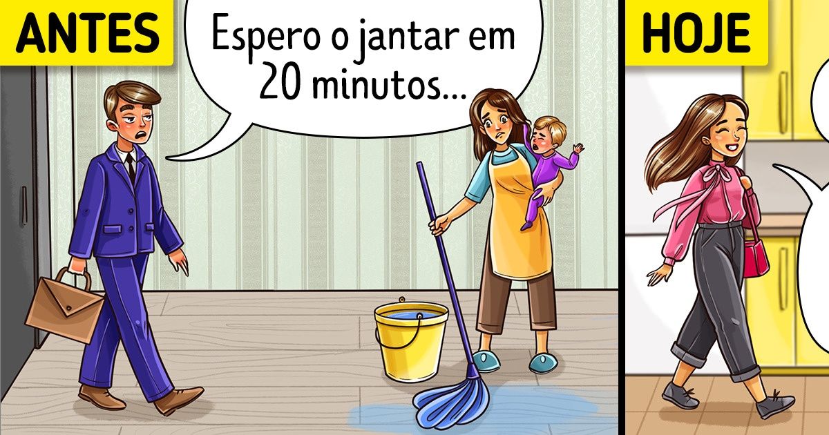 11 Ilustrações sobre como os relacionamentos eram antes e como mudaram até hoje 11 Ilustrações sobre como os relacionamentos eram antes e como mudaram até hoje
