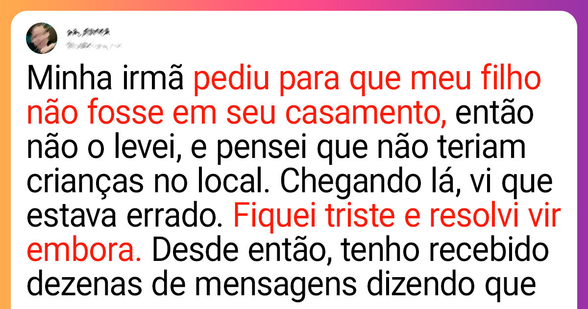 Deixei o casamento da minha irmã porque ela me fez um pedido absurdo Deixei o casamento da minha irmã porque ela me fez um pedido absurdo